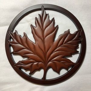 Fall Maple Leaf Recycled Glass Trivet